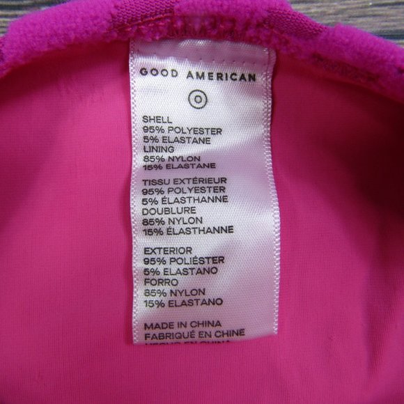 Good American NEW XS Size 0 Pink Jacquard Wave Cheeky Bikini Bottom - Picture 7 of 9
